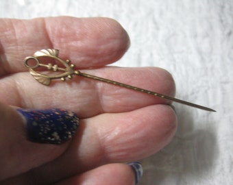 Antique Victorian Gold Plated Stickpin Without a Stone