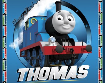 Quilting Treasures "Fast Friends" #23984-B Thomas the Train Cotton Large Fabric Panel 35 1/2" x 44"