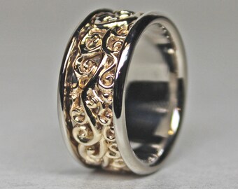 Claddagh Ring with Celtic Knot Work Band and by postgatejewelers