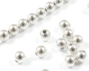 TierraCast Accent Beads-STERLING SILVER ROUND 3mm (25)