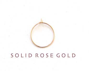thin solid ROSE GOLD nose ring, thin rose gold nose hoop, rose gold nose ring, thin nose hoop, thin nose ring, 26g nose hoop