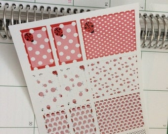 Full Box Lady Bug Stickers Half Box Lady Bug Stickers Perfect for Erin Condren Life Planner & Other Planners