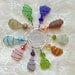 Sea Glass Wine Charms , Set of 10, Wire Wrapped, Can be Used as Pendants or Charms
