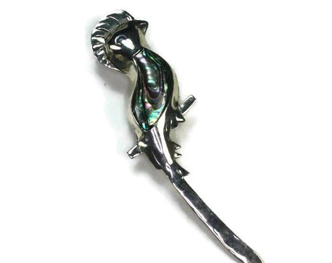 Sterling & Abalone Bird Brooch Mexican Taxco Vintage