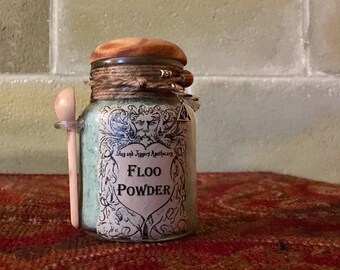 Floo Powder, A Decorative Harry Potter Glass Jar of Magical Powder.