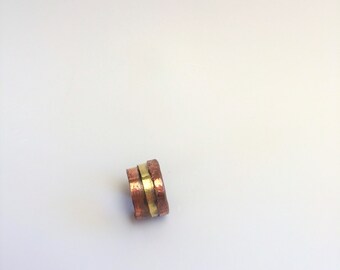 Copper Ring, Brass Ring, Hand Forged Ring, Rustic Ring,