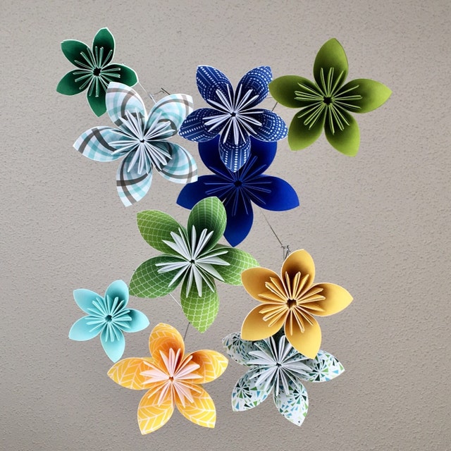 Origami mobiles bouquets ornaments & paper by KatiemadeOrigami