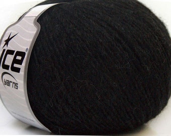 Peru Alpaca Light DK Yarn #38131 Anthracite - Black - Ice 50 gram 191 yards Alpaca, Merino Wool, Acrylic Blend