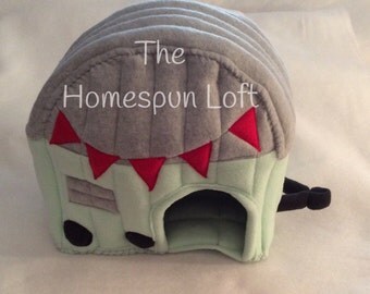 Travel Trailer Hedgehog Guinea Pig House Hide Motorhome Travel Van Fleece Pet Cuddle Hide