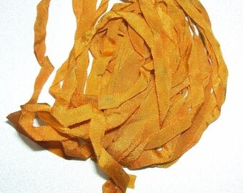 Hand Painted 4mm Silk Ribbon Klimt 106 Gold Painters Threads Tentakulum Germany