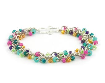 Shaggy Loops Chainmaille Bracelet Kit - 19 Color Options Available