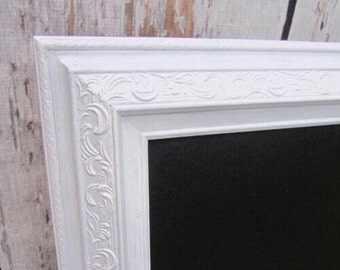 LARGE CHALKBOARD 42"x30" Magnetic Chalkboard Wedding Menu Boards Decorations Kitchen Chalkboard Blackboard White Framed Chalk board