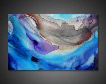 Large Abstract Wall Art pastel abstract painting print blue print art large canvas Large Abstract Wall Art pastel abstract painting print blue print art large canvas
