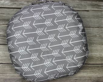 Gray and White Arrow Baby Lounger Pillow Cover