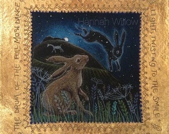 Full Moon dance greetings card