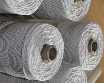 0.5kg or 1kg cotton rope - 3mm diameter, twisted Cord for Macrame projects
