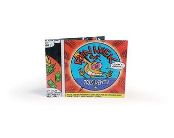 Ren & Stimpy Oyster Card Holder - Upcycled Marvel Comic in Vinyl