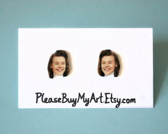 Harry Styles One Direction Stud Earrings Gift Idea