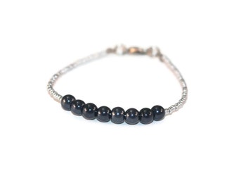 Minimal Bracelet; Thin Silver Bracelet; Elegant Bracelet; Thin Bracelet; Seed Bead Bracelet; Minimalist Bracelet; Laying Jewelry; Delicate