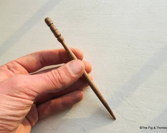 Walnut Wood Shawl Pin / Hair Stick Hand Turned