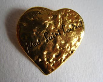 Yves Saint Laurent YSL heart brooch or pendant