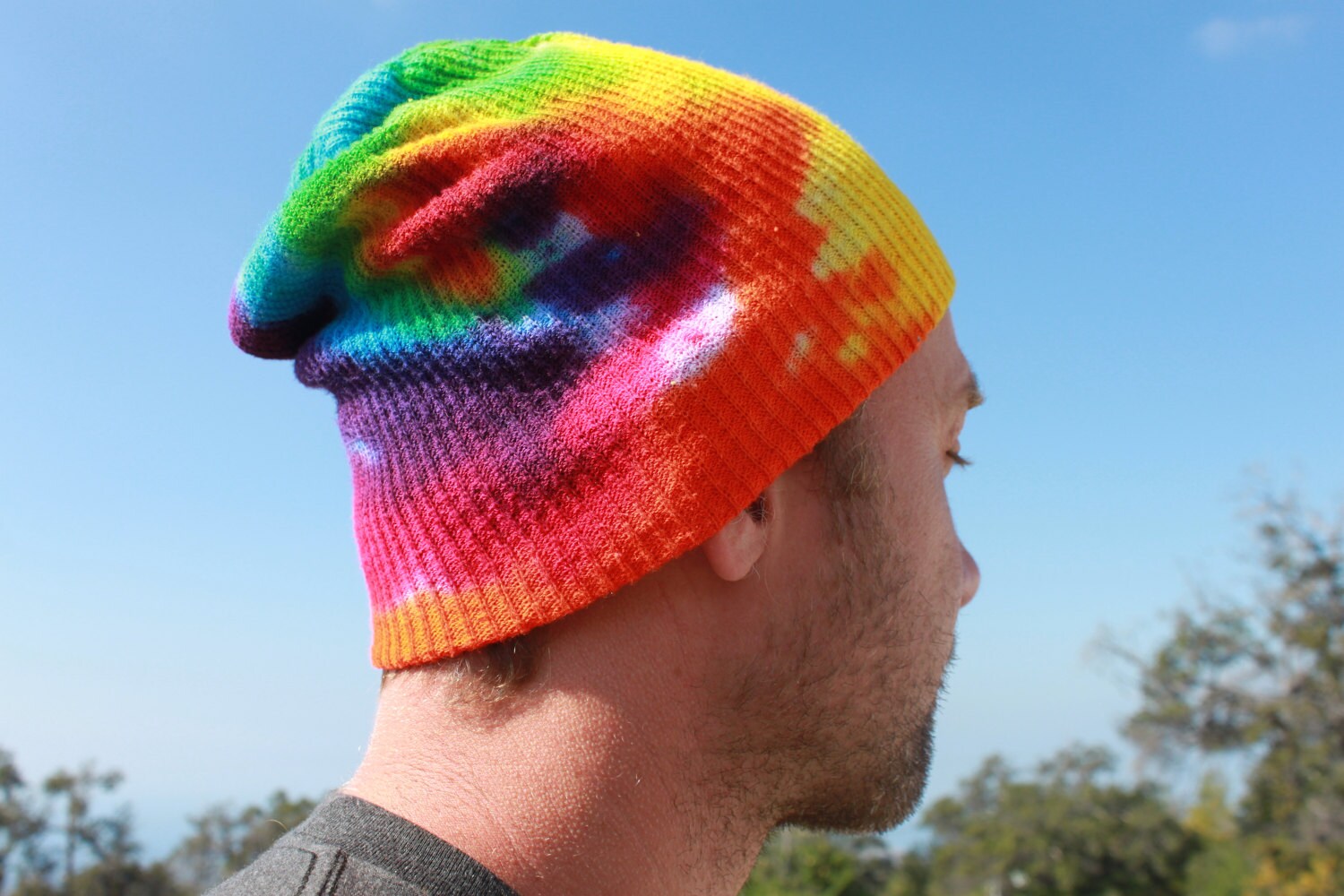 Tie dye beanie hat by DoYouDreamOutLoud on Etsy