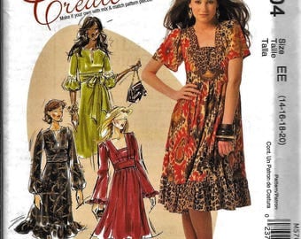 McCall's M5704 Create It DRESS Sewing Pattern 5704 UNCUT Size 14, 16, 18, 20