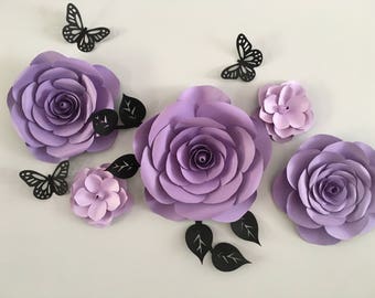 Large paper flower backdrop/ nursery paper flower wall decor/ nursery decor/ baby girl nursery decor