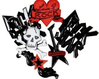 Rock Star shank and flatback style buttons from Favorite Findings Blumenthal Lansing - embellishments, scrapbooking