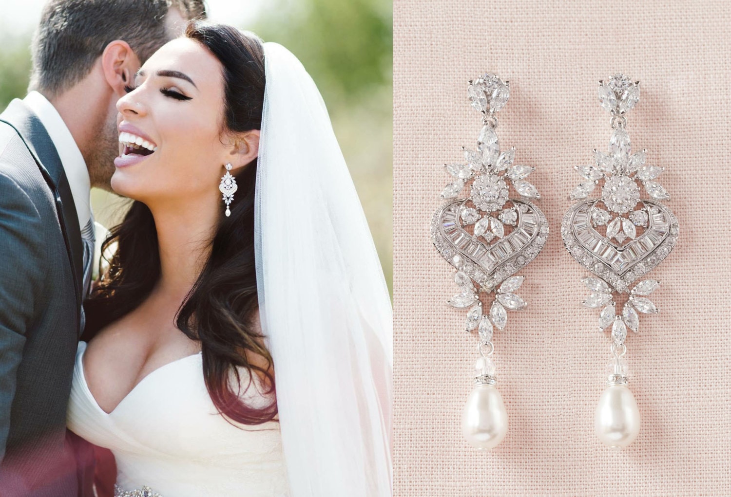 Bridal Earrings Crystal Rose Gold Swarovski Wedding Earrings, Wedding Jewelry, Bridal Jewelry, Statement Earrings, London Bridal Earrings