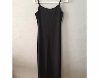 Black Polyester Maxi Dress