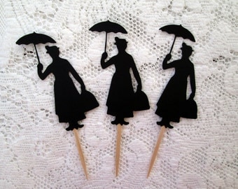 Mary Poppins Cupcake Toppers, Food Picks