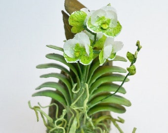1/12 scale Miniature Vanda orchid flower for dollhouse
