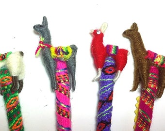 New 4 llama wool pens