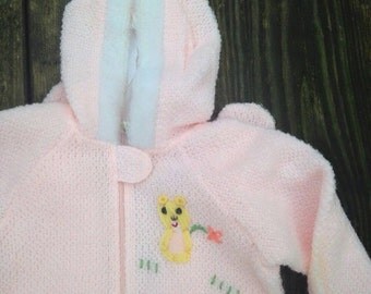 Toddle time 1.5-2 years Baby Girl Amazingness. Soft pink acrylic baby Snow Suit Baby Bunting 18 months to 2 years