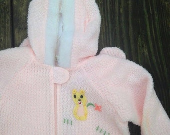 Toddle time 1.5-2 years Baby Girl Amazingness. Soft pink acrylic baby Snow Suit Baby Bunting 18 months to 2 years