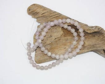 Light Lavendar Amethyst Beads - 6 mm - 15 inch Strand