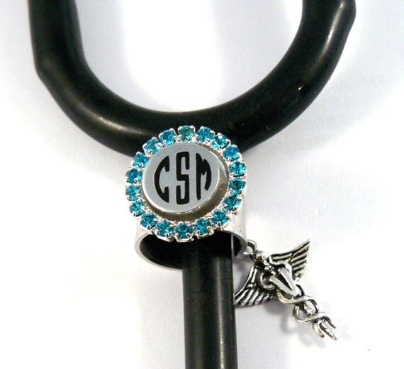 Stethoscope ID tag ringcuff bling rhinestone setting