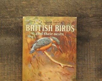 Vintage 1950s Ladybird Book of British Birds and their nests, with dust jacket, by Brian Vesey - Fitzgerald, illustrated by Allen W. Seaby