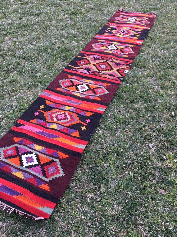 Fett lebhafte multicolor orientalische kelim läufer