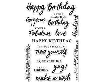 Hero Arts Clear Stamps 4"X6" Birthday Messages