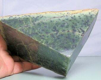 Large Nephrite Jade Lapidary Rough Slab from Jade City BC Canada 1748 gram piece. Lapidary & Cabochon Supply Jewerly Material