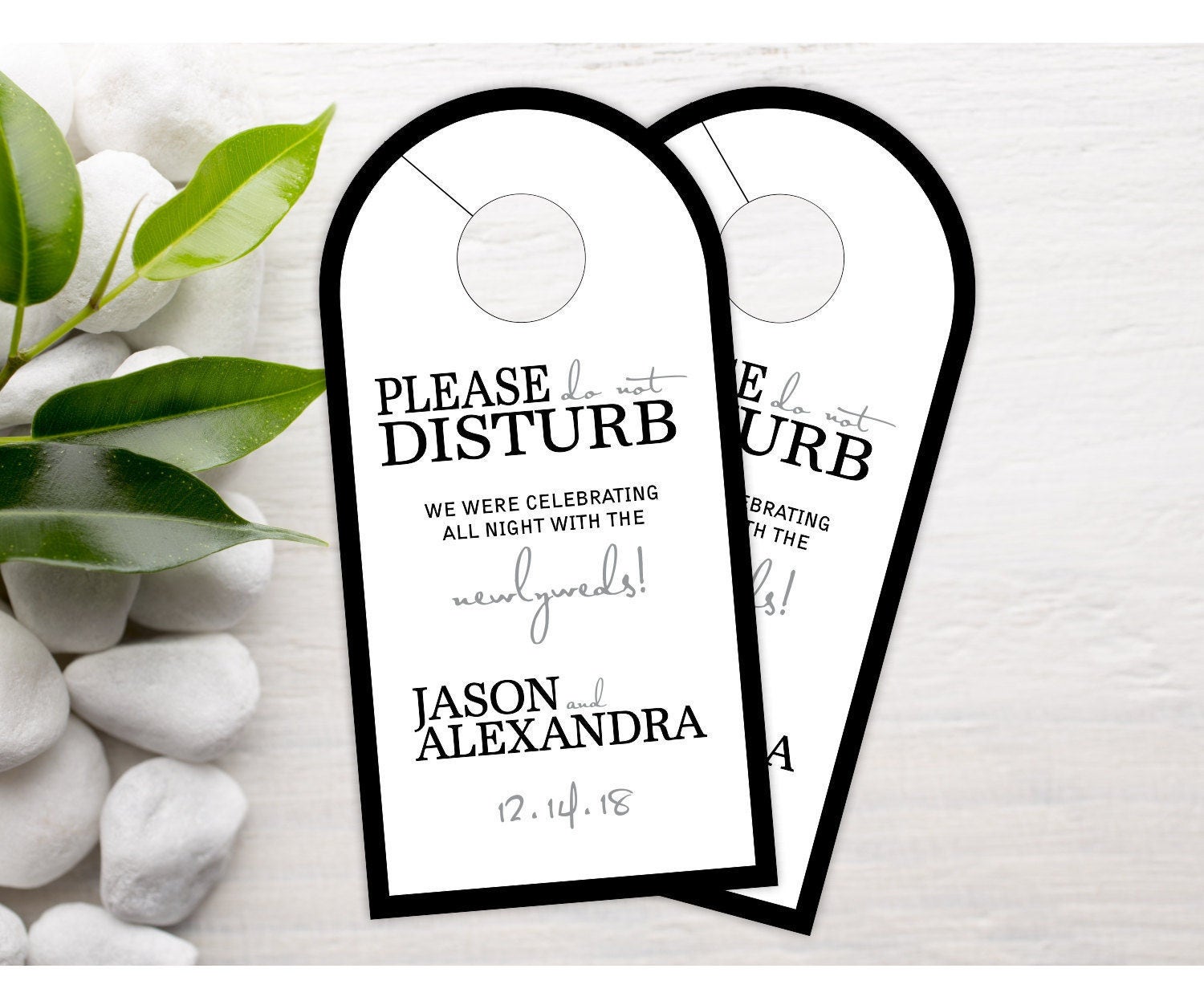 Wedding Door Hangers 12 Modern Wedding Hotel Door Hangers