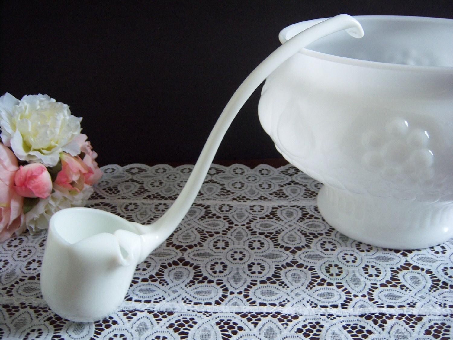 Milk Glass Ladle Westmoreland Milk Glass Ladle Punch Bowl