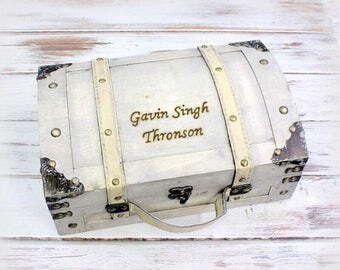 Keepsake Box - Memory Box- Treasure Chest - Infant Loss Gift - Trunk - Time Capsule - Anniversary Box