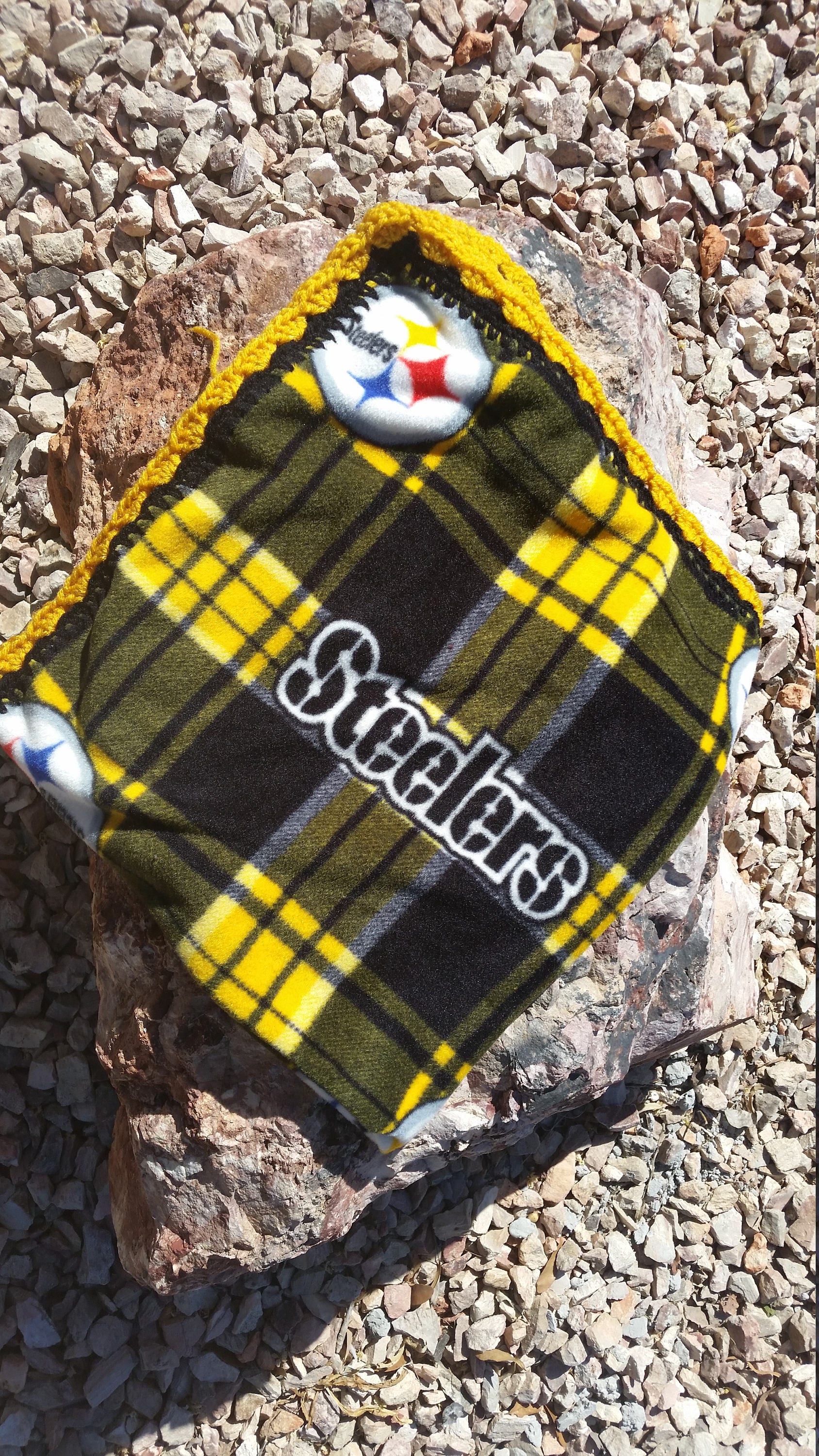 Pittsburgh Steelers Crocheted Fleece Baby Blanket