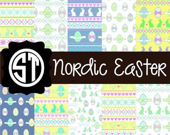 Nordic Easter Patterns Vinyl (Indoor, Outdoor, Glitter vinyl , HTV iron on, Glitter HTV) Lamination available Mask not included