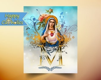 Immaculate Heart of Mary Catholic Art Print