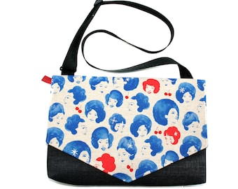 SALE! Blue ladies, laptop bag, Messenger bag, cross body bag