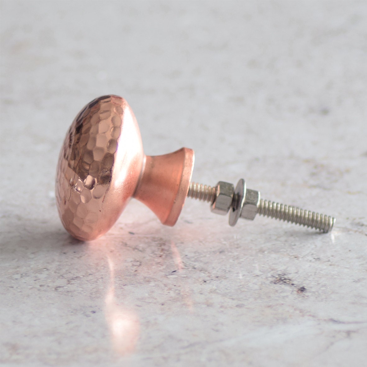 Copper Hammered Cupboard Knobs